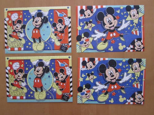 2x24 teile kinderpuzzle mickey - teile,