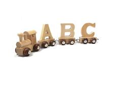 Buchstabenzug Namenszug Holz GeschenkTaufe Geburt Lokomotive Waggon