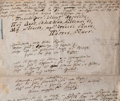 Johannes scherr autograph - johannes,