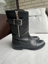 Orig. Burberry Boots Stiefel Stiefeletten Leder Schwarz Silber 35,5 36 36,5 