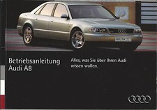 AUDI A8 Betriebsanleitung 1994 Bedienungsanleitung Handbuch D2 / 4D Bordbuch BA