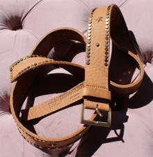 ZADIG & VOLTAIRE -  Gürtel mit Nieten - Starlight - braun - L 90 - NEU