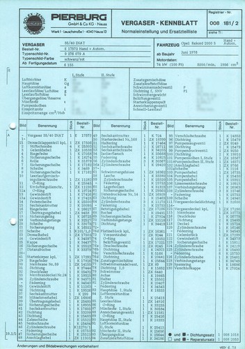 Datenblatt einstelldaten - datenblatt,