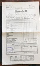 Schasslowitz bei Böhmisch Leipa  Volkshochschule Schulnachricht Zeugnis 1921/22