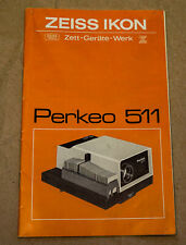Bedienungsanleitung ZEISS IKON PERKEO 511 Projektor User Manual 