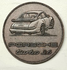 ALTE PORSCHE KALENDER MÜNZE PORSCHE 1993 DER PORSCHE 911 964 TURBO 3.6