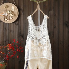 Damen Gestrickte Blumen Weste