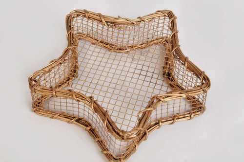 Weihnachtskorb sternform gold - sternform,