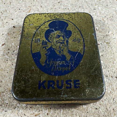 Kruse werbe blechdose - kruse, grimm