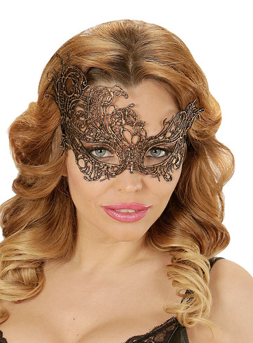 Goldene spitzenmaske antik - goldene,