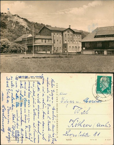 Ansichtskarte bad sulza partie - ansichtskarte,