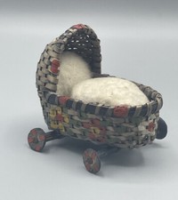 Seltener Korb Puppenwagen