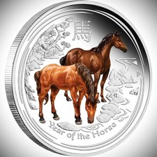 Jahr des Pferdes 1 Unze 999er