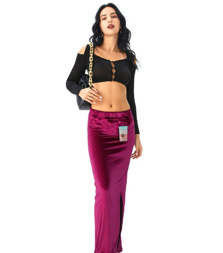 Maxirock samtrock schlitz - maxirock,
