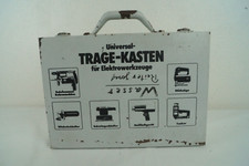 Universal Tragekoffer für Elektro Werkzeuge Blechkoffer Tool Box grau Metall