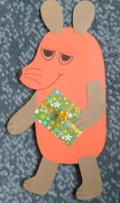 Fensterbild Maus ~ *Sendung mit der Maus* ~ Tonkarton ~ ca. 27 cm ~ Kinderzimmer