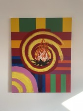 Abstraktes Acrylbild Leinwand