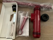 Grohe Dal Rondo A.S.  WC Druckspüler ALTE BAUFORM in ROT als Set mit Spülrohr