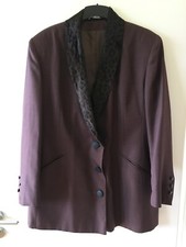 Blazer, C&A, braun, elegant, Kragen Fellimitat Leo-Muster, Gr. 42, wie neu