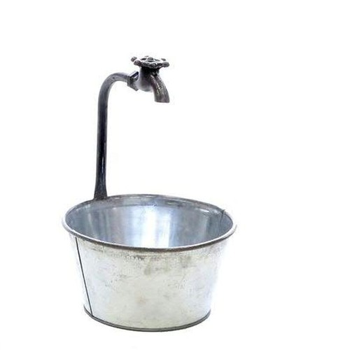 übertopf zink wasserhahn - zink,