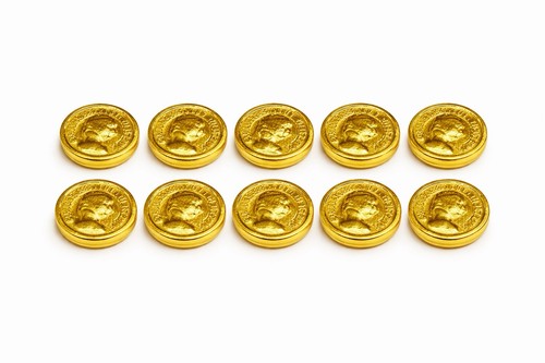 Gold piratenmünzen set - gold, 10