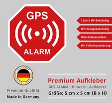 GPS-gesichert Aufkleber Alarm Sicherheit Hinweis Warnung Wetterfest UV-Beständig