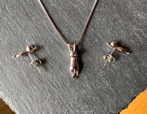 Schmuckset hängende katze - schmuckset, +