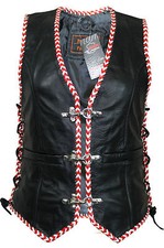 Damen Lederweste Slim