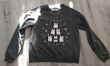 Grauer Pullover mit Pinguinen