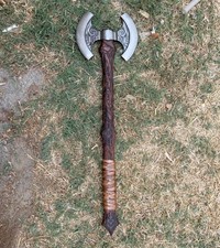 Doppelaxt - Wikinger Axt - handgefertigt mit Lederschutz - Neu - Beil nordisch