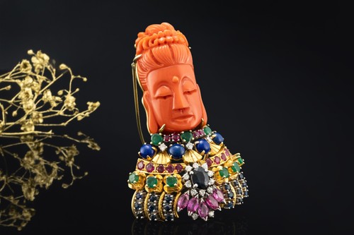 Buddha brosche anhänger mit - buddha,