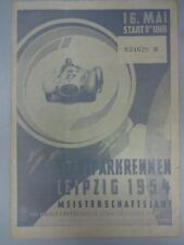 Rennprogramm 6.Stadtparkrennen Leipzig 1954, Motorrad, Seitenwagen, Sportwagen 