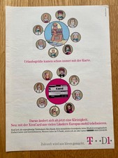 T D1 Xtracard Mobilfunk Telekom retro 2000 Vintage Ad Werbung Reklame