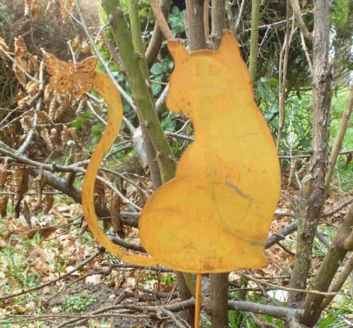 Katze mit schmetterling 39 - katze, 3d-schmetterling,