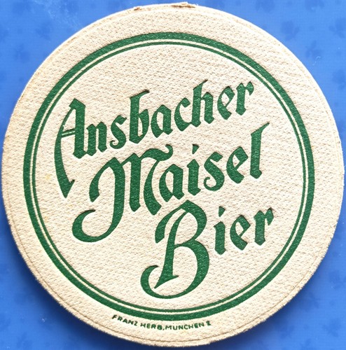 Alter bierdeckel ansbacher - bierdeckel,