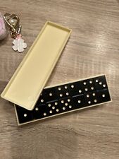 Domino Spielsteine Spiel in original box selten Schwarz Gute Qualität