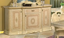 Anrichte Sideboard Hochglanz Beige Türen/Schubladen Stil Klassisch Italienisch 
