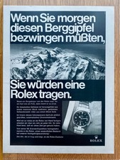 Rolex Explorer 1016 Wenn Sie morgen ... 1969 Vintage Watch Ad Werbung Reklame