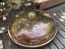 SPRING Switzerland schöne xxl Gourmet Kupfer Servierpfanne mit Deckel  ∅ 38 cm