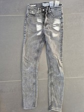 Calvin Klein Jeans Damen W32 High Rise Super Skinny Ankle Grau / Grey