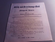 Altes Gesetzblatt Bayern 1898