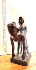 Skulptur - Antik - liebendes Paar - Indonesien - Akt - hochwertig
