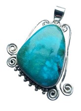 Silber Anhänger Türkis Edelsteinanhänger 925 er Sterling Silberschmuck Stein