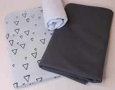 Stoffpaket-Jersey - Kinderbekleidung - dunkeblau Dreiecke, SPJ 10