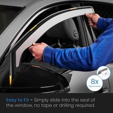 4-Tlg Set Windabweiser Regenabweiser Schwarz Für VW Tiguan 2 2016 2017 2018-2024