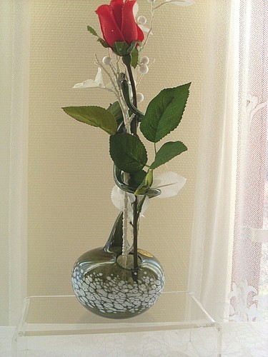 Rosenvase lauscha glas - lauscha,