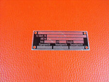 Plakette Typenschild Blanko PKW Motorrad