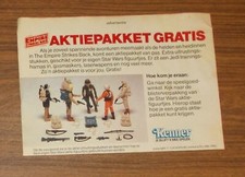 Seltene Werbung Kenner Star Wars ESB Figurenzubehör gratis Promo Holland 1982