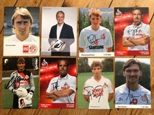 1. FC Köln Autogrammkarten Konvolut Illgner Povlsen Steiner Allofs Lotti
