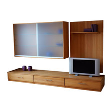 wasa Wohnen Wohnwand Modus Buche Natur Geölt Inklusive Beleuchtung